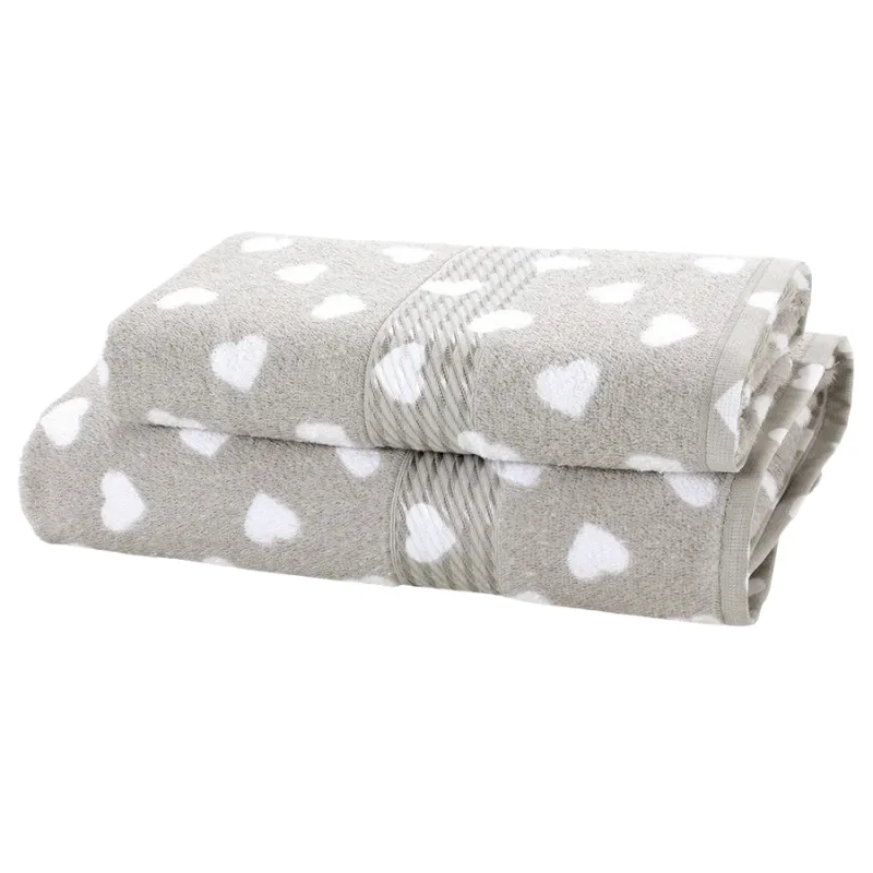 Toalha Banho Dohler Prisma Love Cinza
