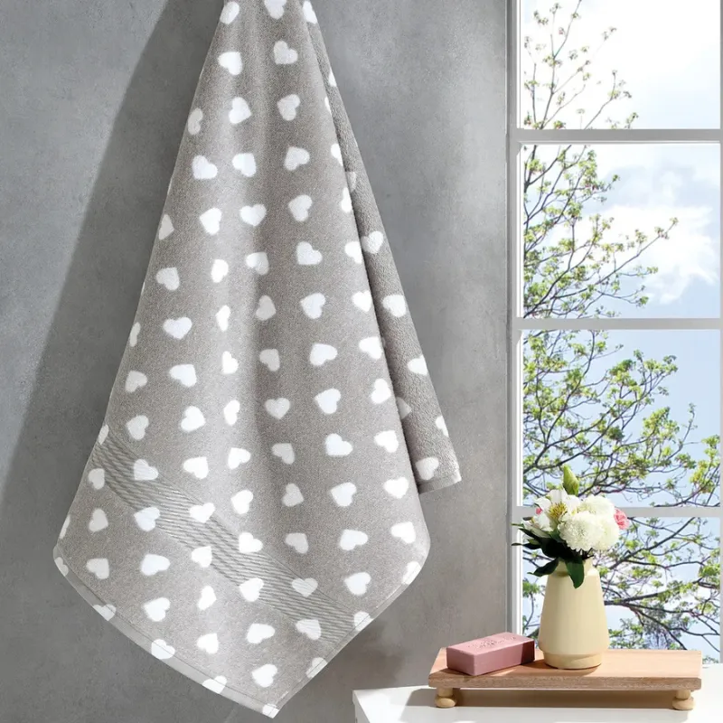 Toalha Banho Dohler Prisma Love Cinza