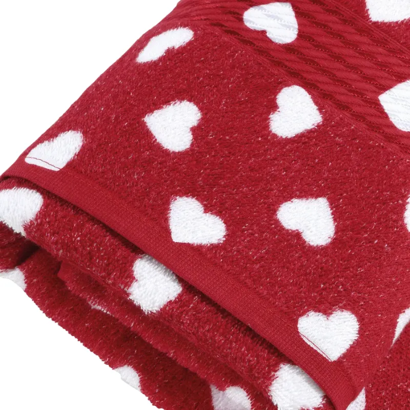 Toalha Banho Dohler Prisma Love Vermelha